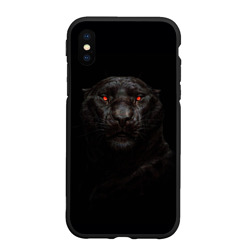 Чехол для iPhone XS Max матовый Пантера крадется