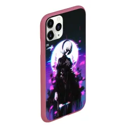Чехол для iPhone 11 Pro Max матовый Nier Automata 2b neon - фото 2