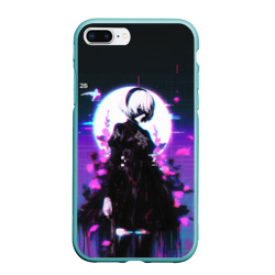 Чехол для iPhone 7Plus/8 Plus матовый Nier Automata 2b neon