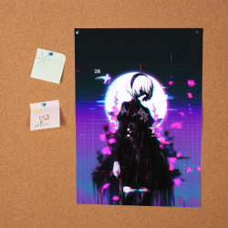 Постер Nier Automata 2b neon - фото 2