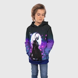 Детская толстовка 3D Nier Automata 2b neon - фото 2