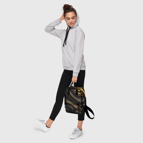 Женский рюкзак 3D с принтом Золотые барельефы, фото #4