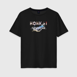 Женская футболка хлопок Oversize Персонажи Honkai Star Rail