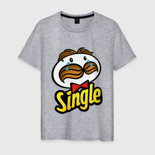Мужская футболка хлопок с принтом Single, вид спереди #2