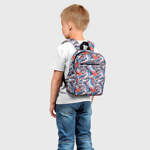 Детский рюкзак 3D с принтом Русский орнамент паттерн, фото на моделе #1