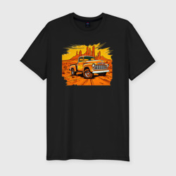 Мужская футболка хлопок Slim Шевроле грузовик