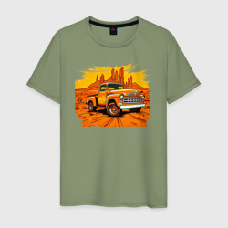 Мужская футболка хлопок Шевроле грузовик