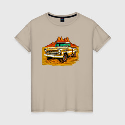 Женская футболка хлопок Шевроле грузовик
