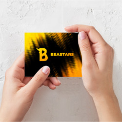 Поздравительная открытка Beastars - gold gradient: надпись и символ - фото 2