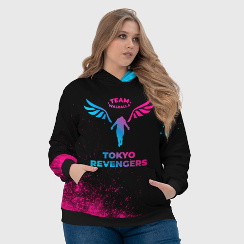 Женская толстовка 3D Tokyo Revengers - neon gradient, цвет 3D печать - фото 6