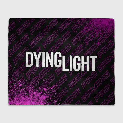 Плед с принтом Dying Light pro gaming: надпись и символ, вид спереди №1