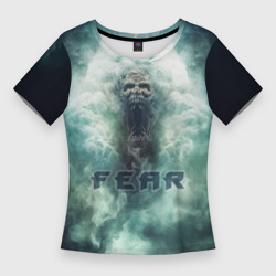 Женская футболка 3D Slim Страх демон