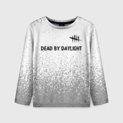 Детский лонгслив 3D Dead by Daylight glitch на светлом фоне: символ сверху