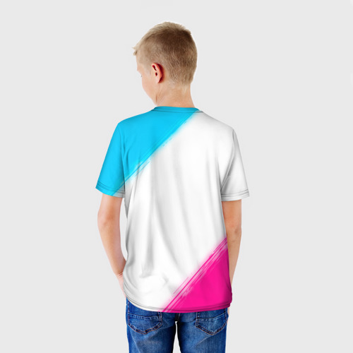 Детская футболка 3D Dark Souls neon gradient style, цвет 3D печать - фото 4