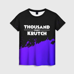 Женская футболка 3D Thousand Foot Krutch purple grunge