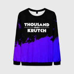 Мужской свитшот 3D Thousand Foot Krutch purple grunge