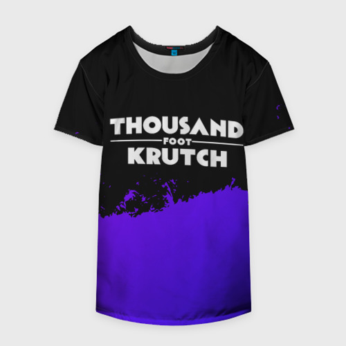 Накидка на куртку 3D Thousand Foot Krutch purple grunge, цвет 3D печать - фото 4