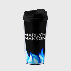 Термокружка-непроливайка Marilyn Manson blue fire