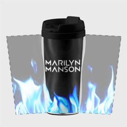 Термокружка-непроливайка Marilyn Manson blue fire - фото 2