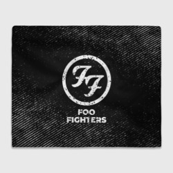 Плед 3D Foo Fighters с потертостями на темном фоне