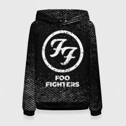 Женская толстовка 3D Foo Fighters с потертостями на темном фоне