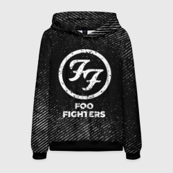 Мужская толстовка 3D Foo Fighters с потертостями на темном фоне