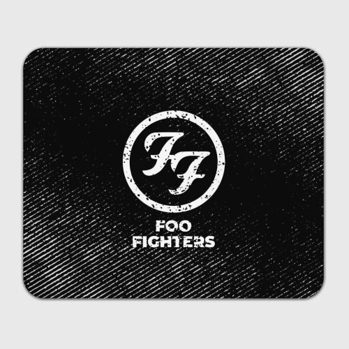 Прямоугольный коврик для мышки Foo Fighters с потертостями на темном фоне
