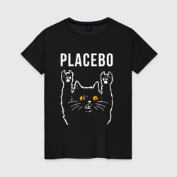 Женская футболка хлопок Placebo rock cat