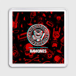 Магнит 55*55 Ramones rock glitch