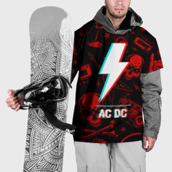 Накидка на куртку 3D AC DC rock glitch