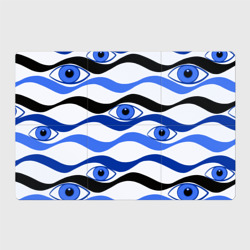 Магнитный плакат 3Х2 Глазки плывущие в голубых волнах