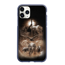 Чехол для iPhone 11 Pro Max матовый Чернобог славянский бог