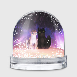 Ночная и Дневная фурии – Игрушка Снежный шар с принтом купить со скидкой в -19%