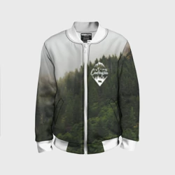 Детский бомбер 3D Я из Сибири на фоне леса