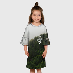 Детское платье 3D Я из Сибири на фоне леса - фото 2