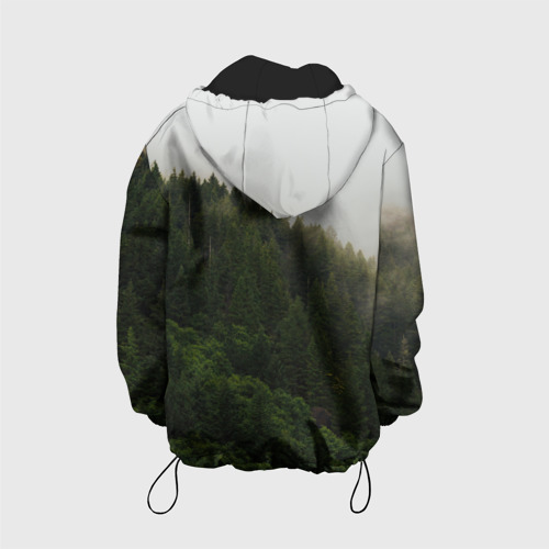 Детская куртка 3D с принтом Я из Сибири на фоне леса, вид сзади #1