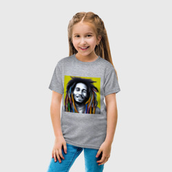 Детская футболка хлопок Разноцветные дреды Боба Марли граффити - фото 2