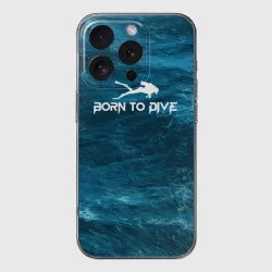 Чехол для iPhone 16 Pro силиконовый с защитой камеры Bortn to dive