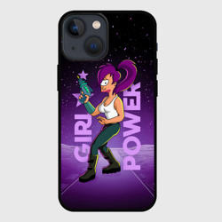 Чехол для iPhone 13 mini Futurama: Лила с бластером