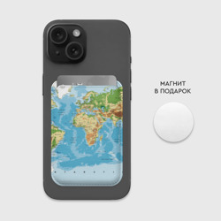 Картхолдер Magsafe магнитный Атлас мира - фото 2