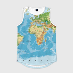 Мужская спортивная майка 3D Атлас мира