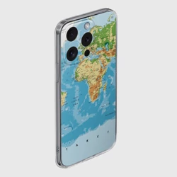 Чехол для iPhone 15 Pro Max силиконовый с защитой камеры Атлас мира - фото 2