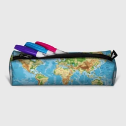Пенал школьный 3D Атлас мира - фото 2
