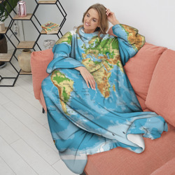 Плед с рукавами Атлас мира - фото 2