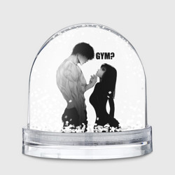 Игрушка Снежный шар Gym - Гигачад и фитоняшка