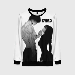 Женский свитшот 3D Gym - Гигачад и фитоняшка