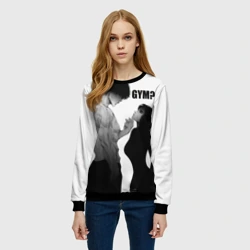 Женский свитшот 3D Gym - Гигачад и фитоняшка - фото 2