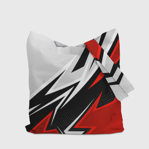 Шоппер 3D с принтом Бело-красная униформа для зала, вид сзади #2
