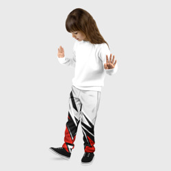 Детские брюки 3D Бело-красная униформа для зала - фото 2
