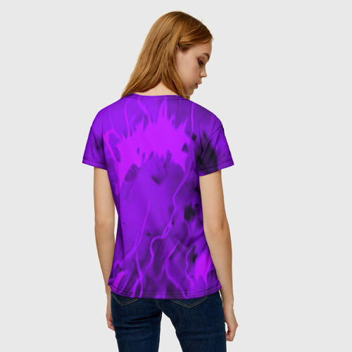 Женская футболка 3D с принтом Mob Psycho Rage, вид сзади #2